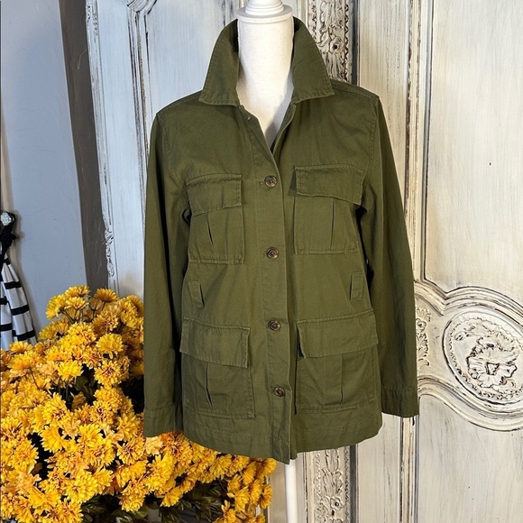 a new day Jackets & Blazers - A New Day Khaki Green Utility Jacket